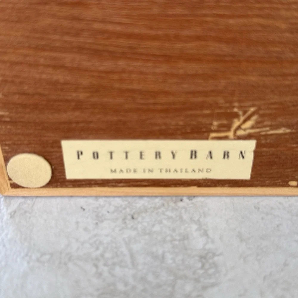 Vtg Pottery Barn Forest Photo Box Blonde Wood With 2.5 X 3.5 Photo Frame #8625
